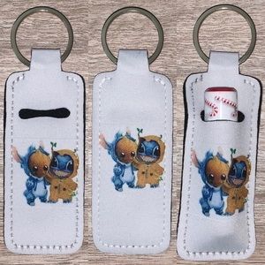 Disney Stitch & Groot chapstick holder new